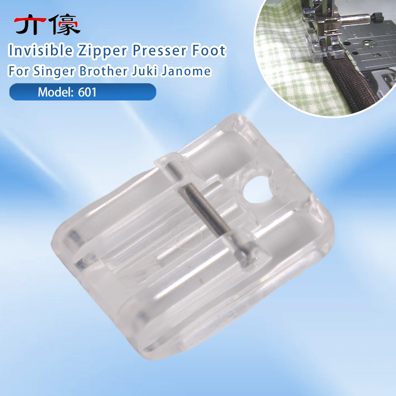 Zipper Foot Presser - Calcador de plástico com zíper invisível,