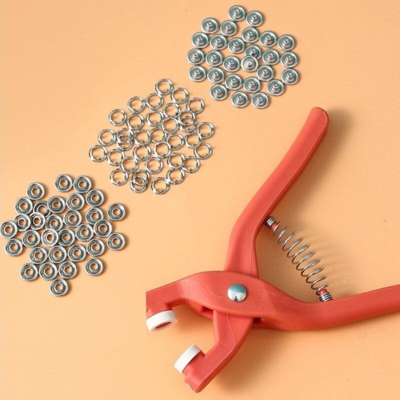 Snap Button Plier - 50 conjuntos de alicates de fivela