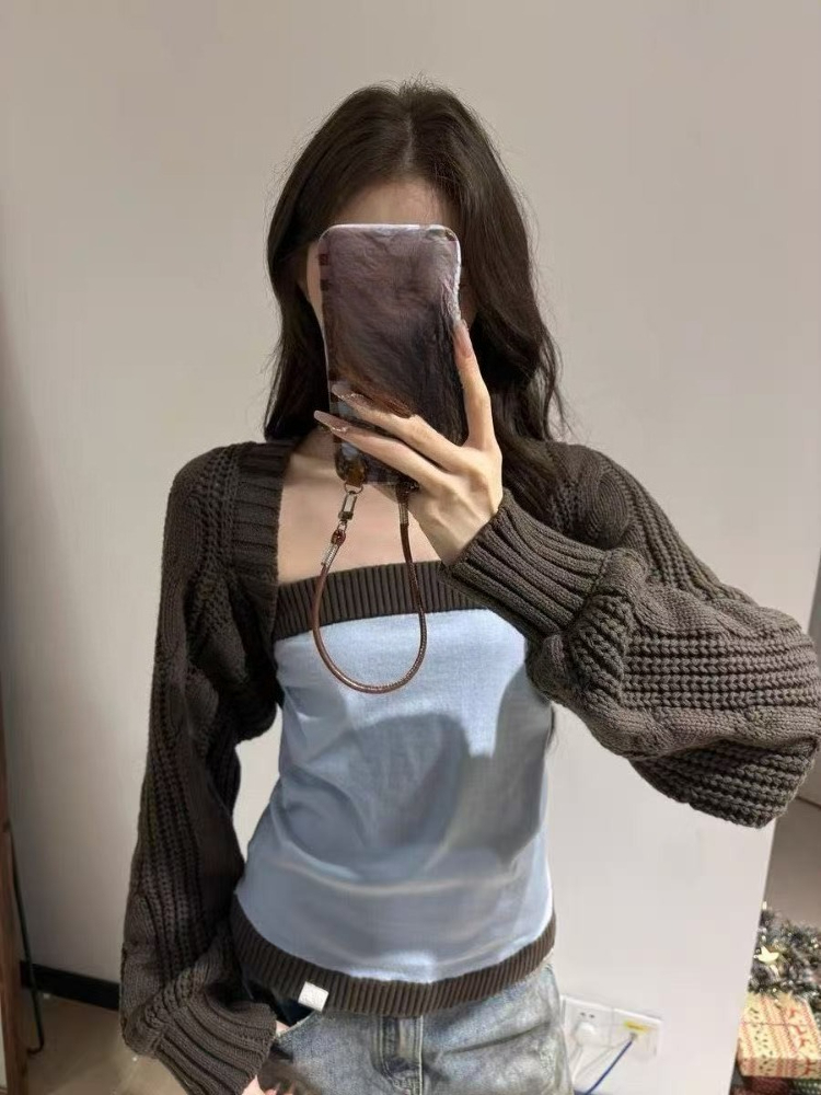 Sewing Vest - Conjunto de duas peças em tricô