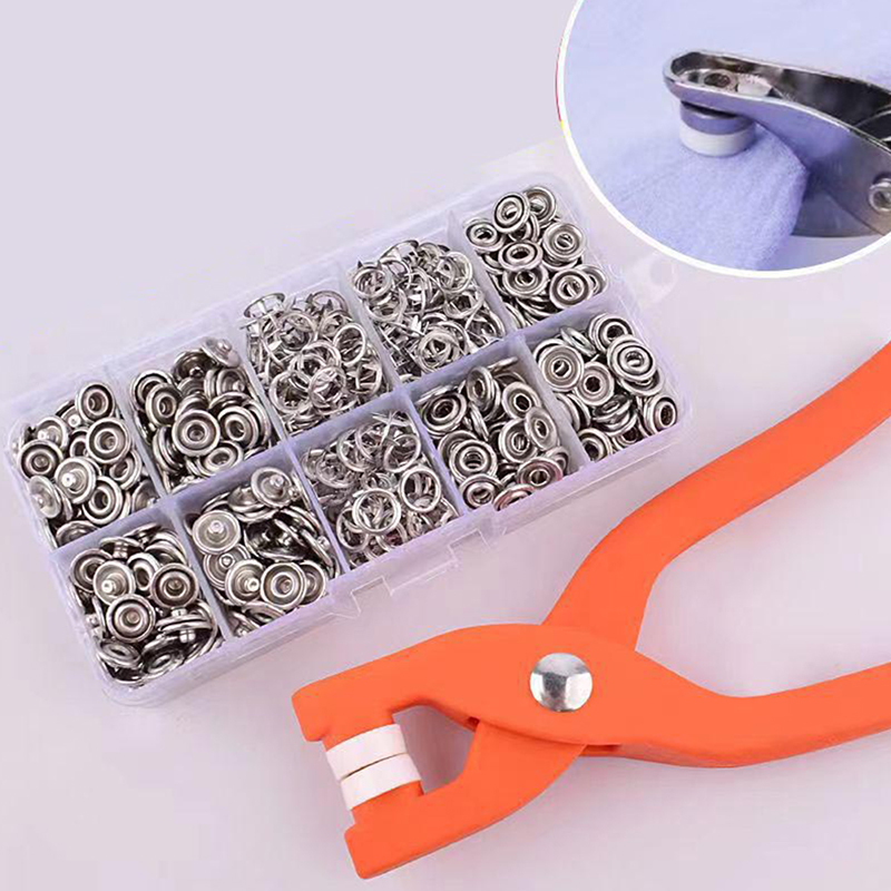 Snap Button Plier - 50 Peças de Botões de Pressão