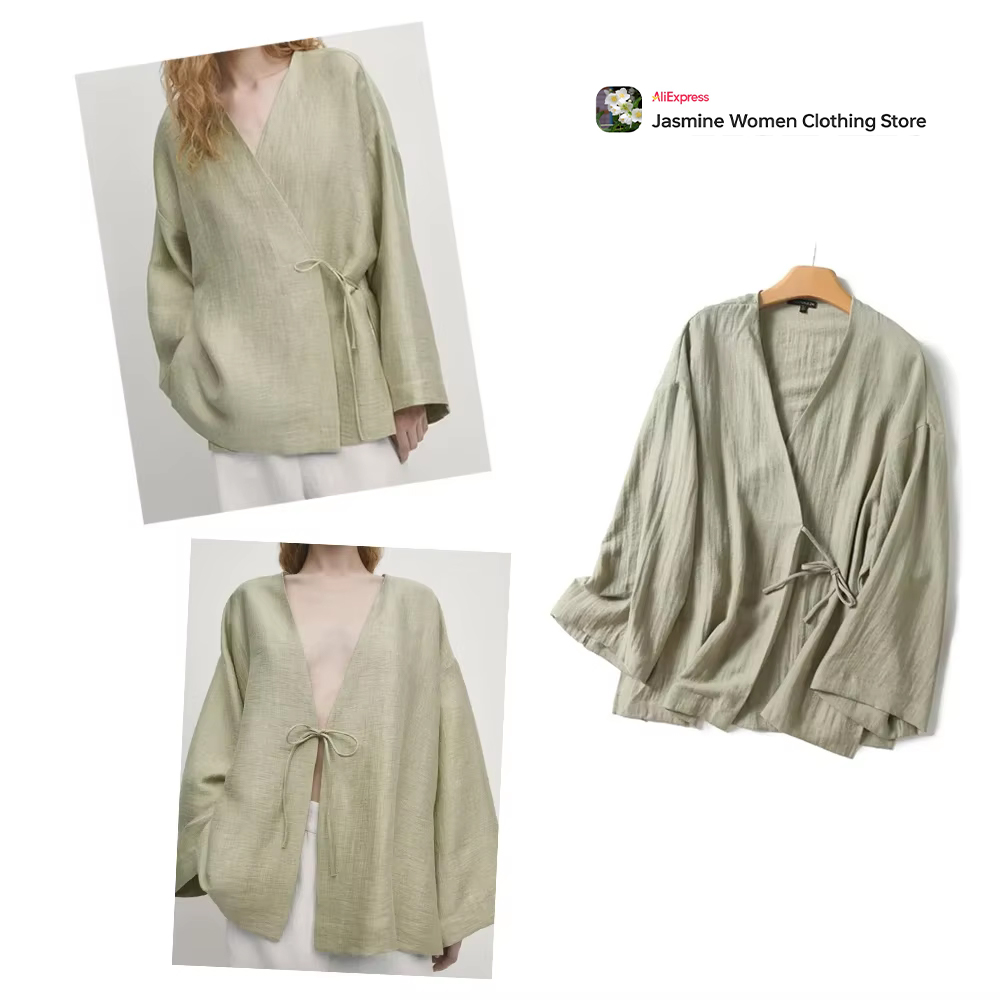 Blusa verde-oliva confortável  - Sewing V avaliação e preço