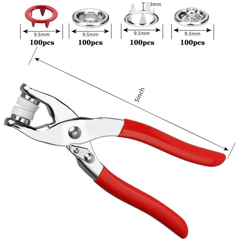 100 conjuntos de alicates de p - Snap Button Plier avaliação e preço