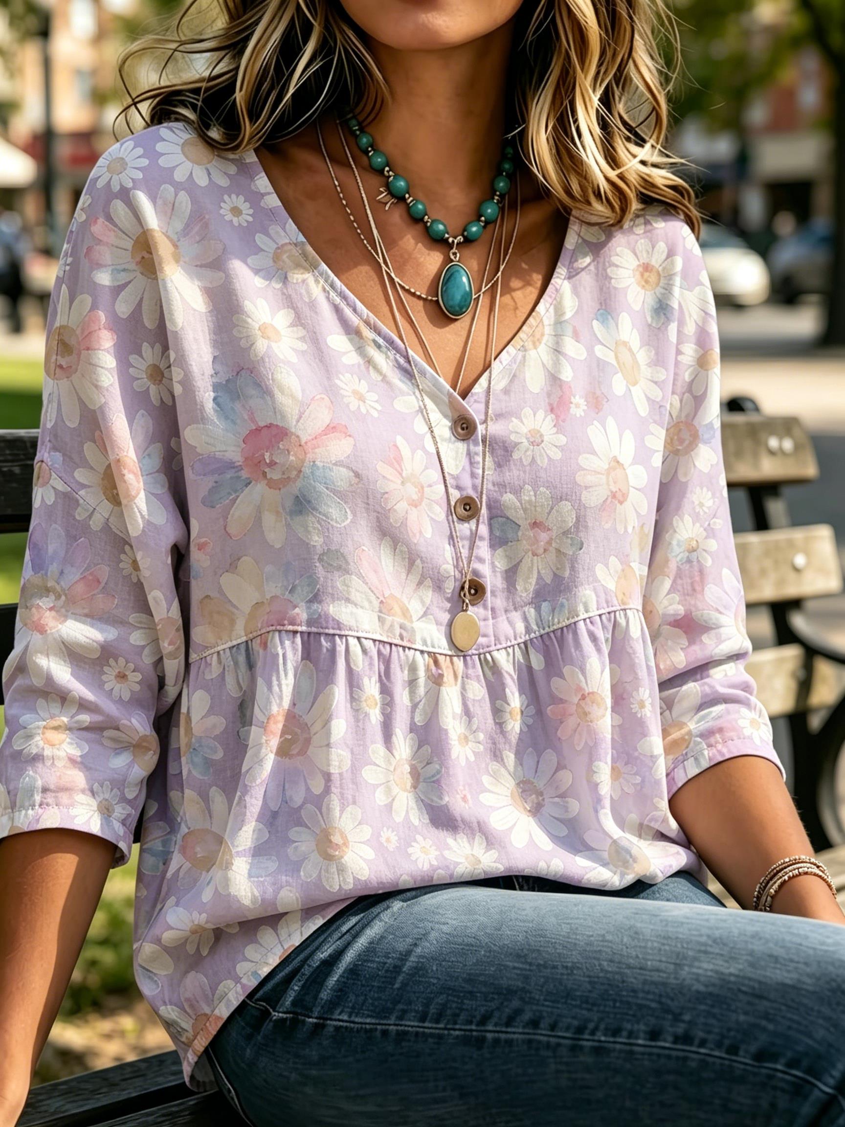 Blusa Feminina Delicada com Es - Sewing V avaliação e preço
