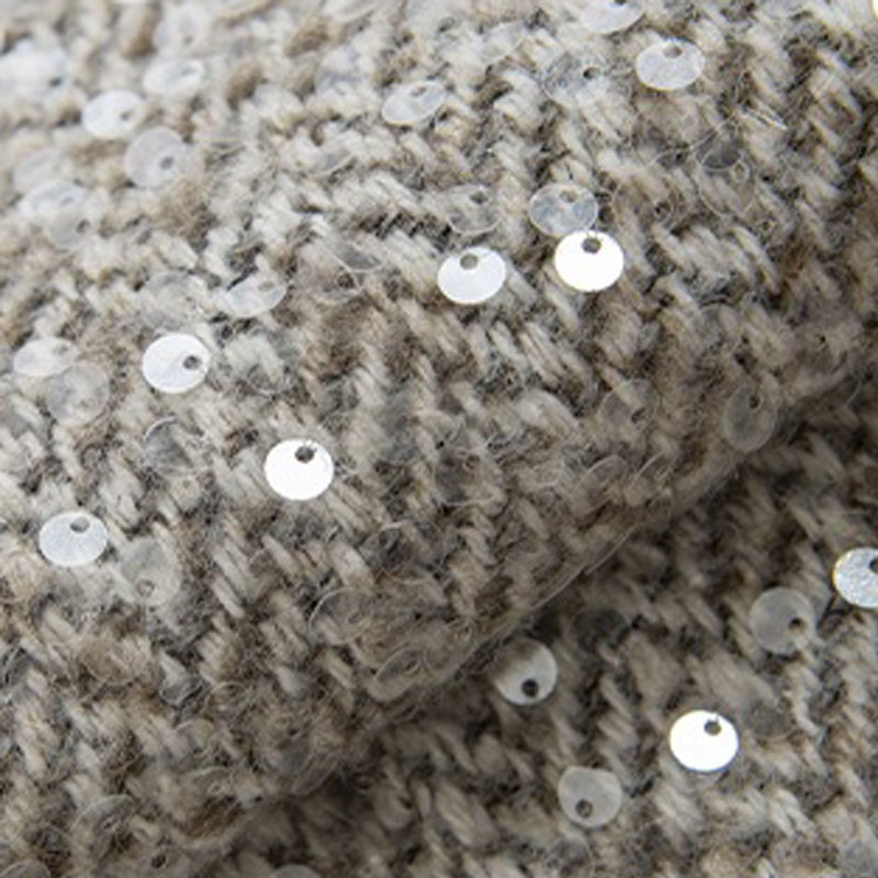 Cinza claro com lantejoulas fi - Sewing Tweed avaliação e preço