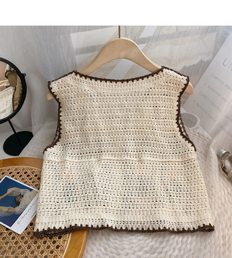 Colete de Crochê Bordado Flora - Sewing Vest avaliação e preço